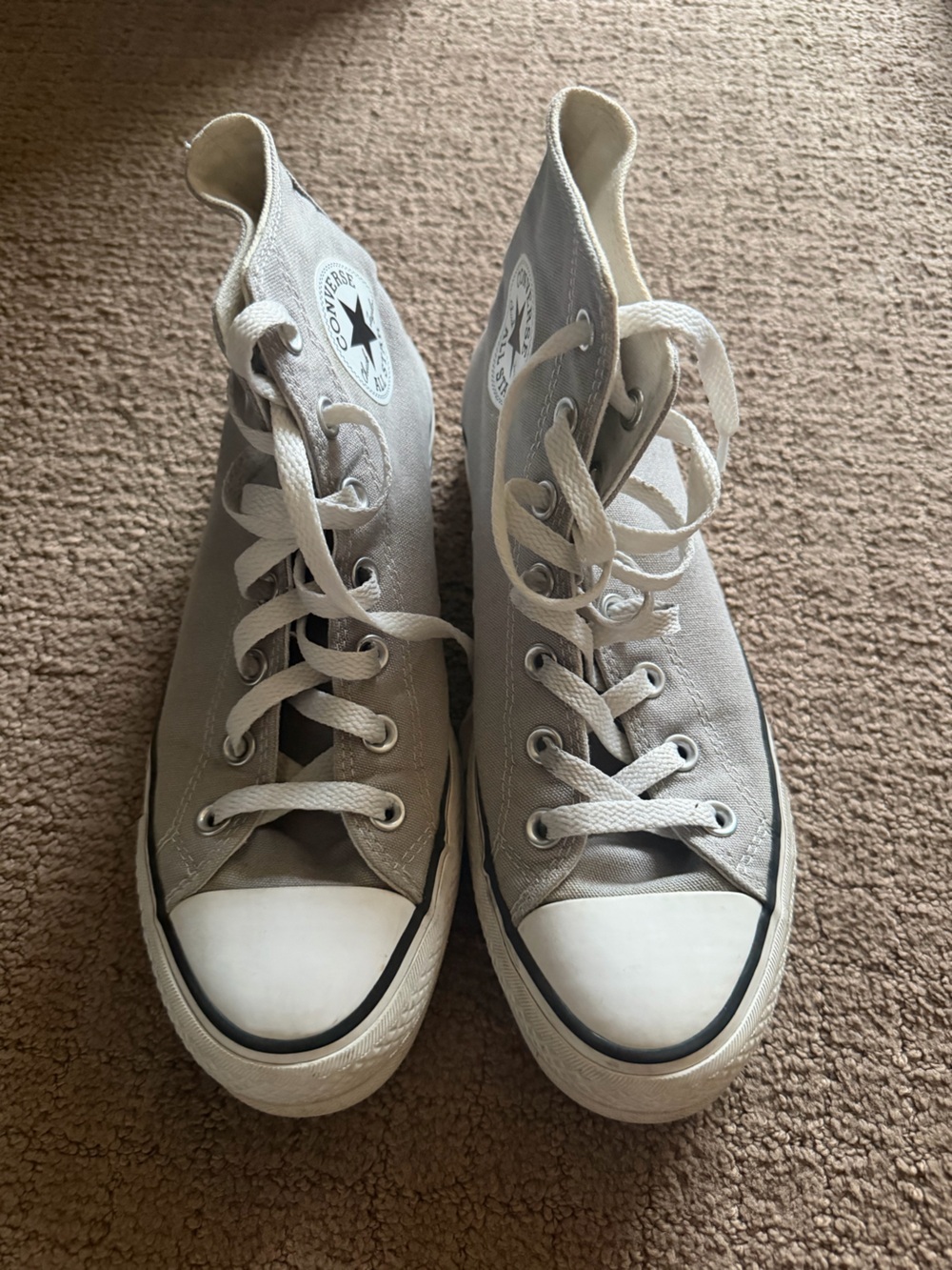 Converse Chuck Taylor All Star High Top Platform Sneakers - Light Gray